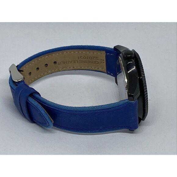 Fossil AM4591 Women's Blue Leather Analog Black Dial Quartz genuine Watch XX353 - Picture 12 of 12